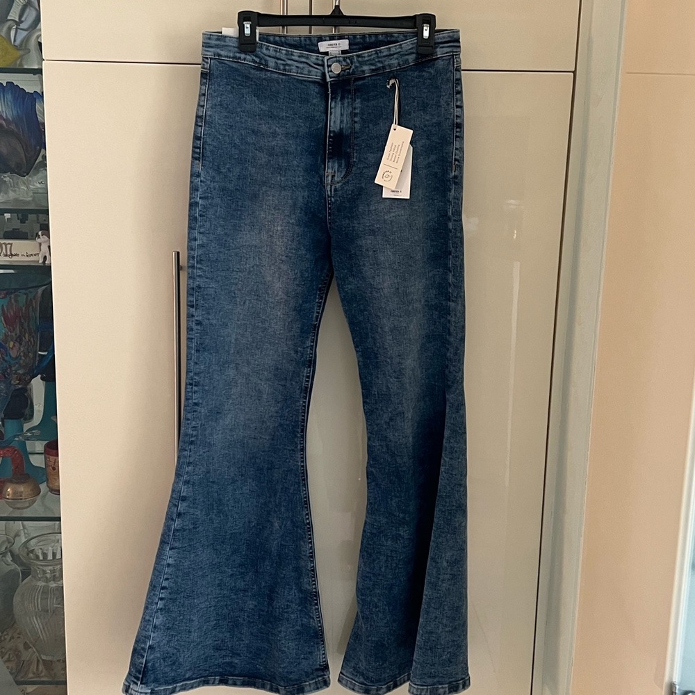 Forever 21 Faded Flare Jeans